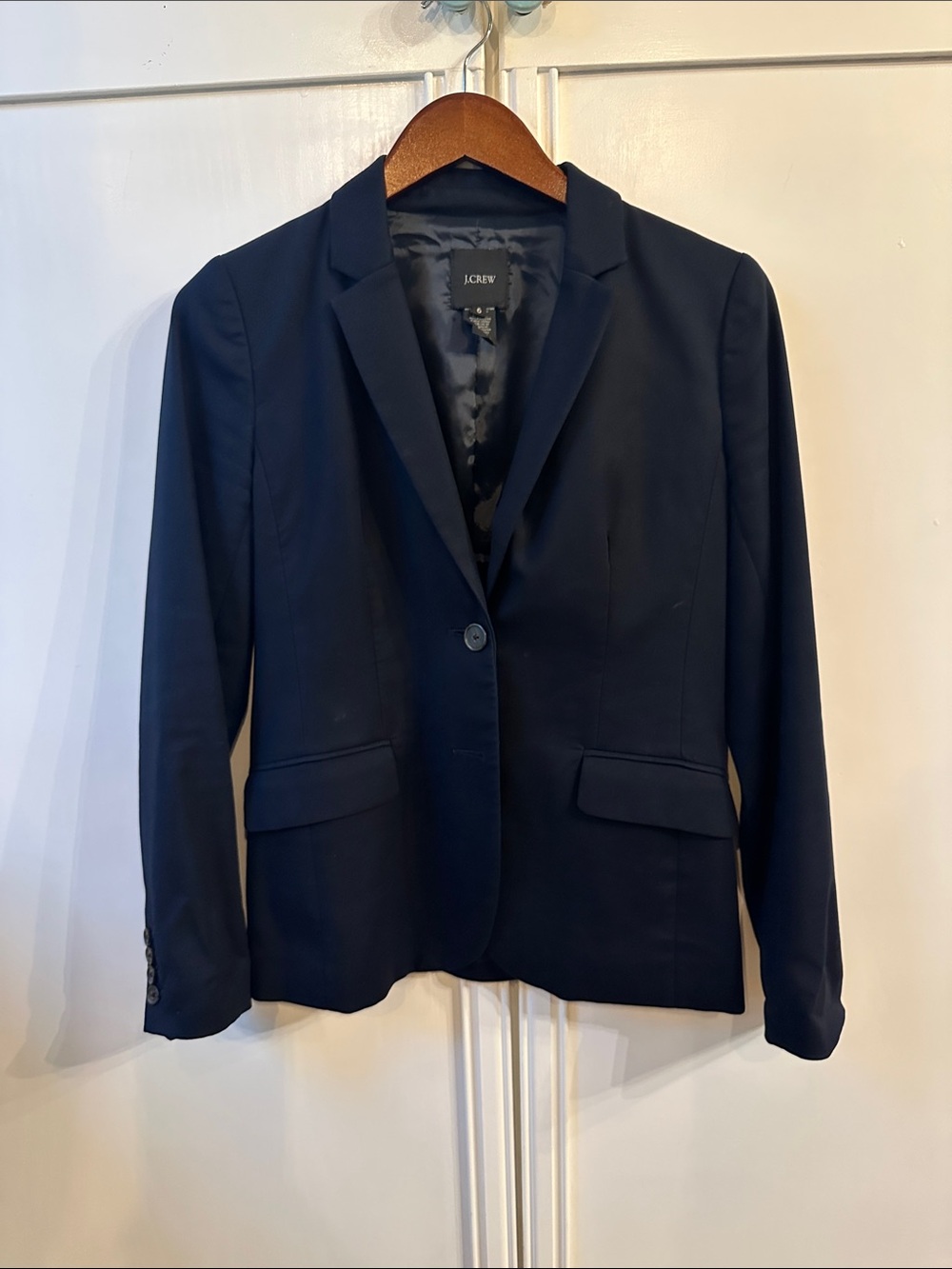 J. Crew Navy Single-Button Blazer